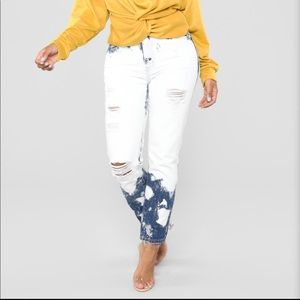 NWT Boyfriend Jeans - Acid Wash Blue size small